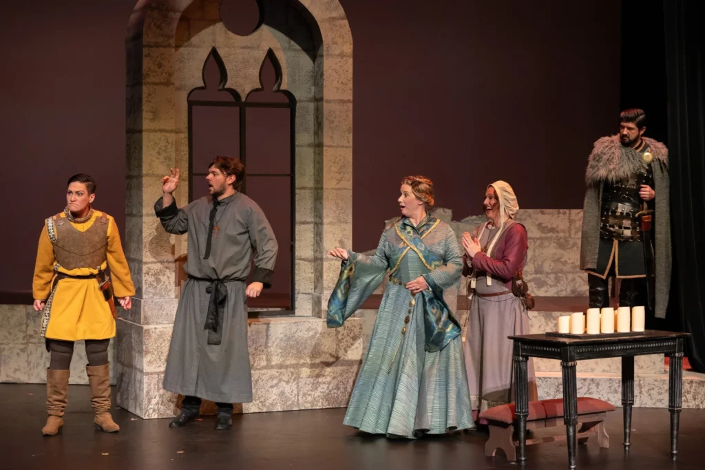 Matthew Dalen and fellow cast members in NUOVA Vocal Arts’ 2025 production of Silence. Photo by Nanc Price.